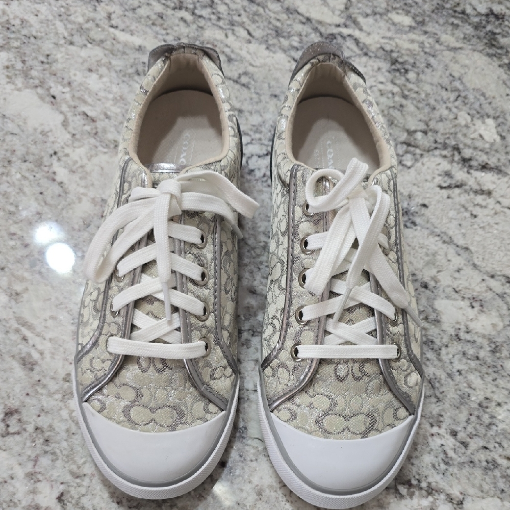 Vintage Coach Casual Sneakers with Monogram Canvas